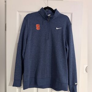 Nike Men's Blue Quarter-Zip Sweater with Syracuse S embroidery - L